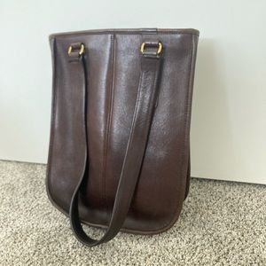 Brown leather Coach purse